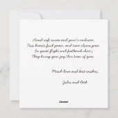 オーダーメイド ブティック 冬のチョウゲンボウ ホリデー カード (裏面)