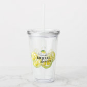 オーダーメイド ブライダルシャワー レモン ウォーターカラー ギフト アクリルタンブラー (正面)