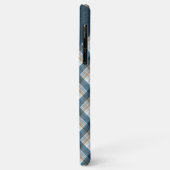 オーダーメイド ブラウン ダークブルー Plaid Gingham 柄 Case-Mate iPhoneケース (裏面/左)
