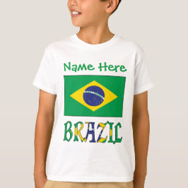 オーダーメイド ブラジル フラグ ボーイ用 Tシャツ