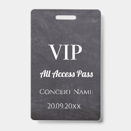 オーダーメイド ブラックボード 名前 日付 VIP アクセスパス バッジ