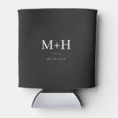 オーダーメイド ブラック＆ゴールド 結婚式 缶 缶クーラー (正面)