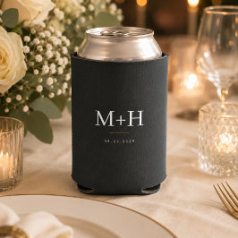 オーダーメイド ブラック＆ゴールド 結婚式 缶 缶クーラー