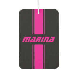 オーダーメイド ブラック×ピンク フロアマット セット カーエアーフレッシュナー
