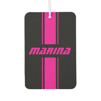 オーダーメイド ブラック×ピンク フロアマット セット カーエアーフレッシュナー