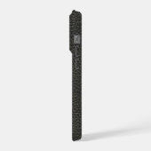 オーダーメイド ブラック フェイクレザー モノグラム iPhoneケース (左側面)