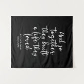 オーダーメイド ブラック＆ホワイト ウェディング バックドロップ So Together タペストリー (正面(横))