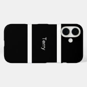 オーダーメイド ブラック&ホワイト Case-Mate iPhoneケース (裏面 (横))
