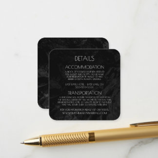 オーダーメイド ブラック マーブル ディテール エンクロージャーカード