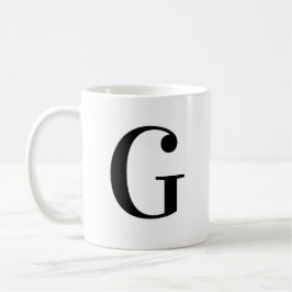 オーダーメイド ブラック モノグラム G コーヒーマグカップ