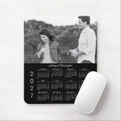 オーダーメイド ブラック 2027年 カレンダー 名前入り 写真入り マウスパッド (マウス)