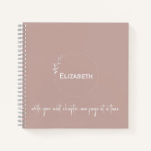 オーダーメイド ブラッシュピンク "次章を書き始める" ノート