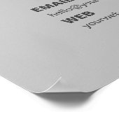 オーダーメイド ブランドグレー モダン写真サービス ポスター (角)