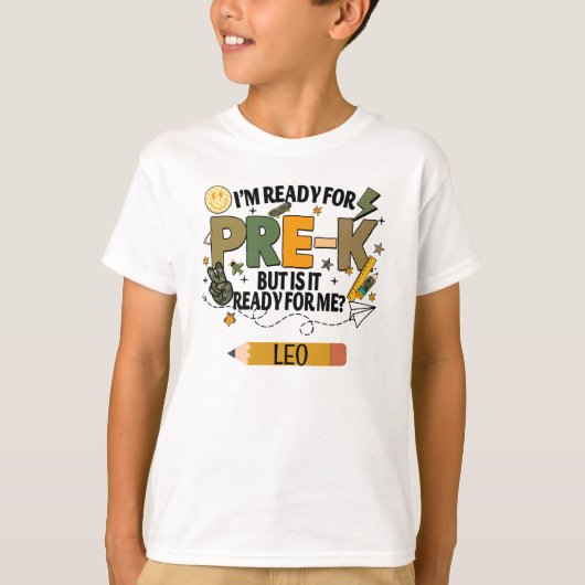 オーダーメイド プレK準備OK Tシャツ (正面)