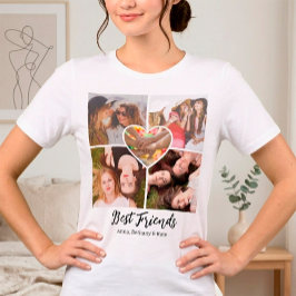 オーダーメイド ベストフレンド フォトコラージュ ハート トライブレンドTシャツ