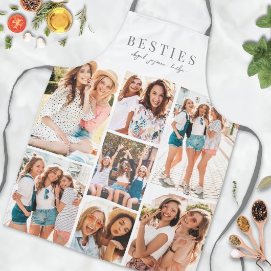 オーダーメイド ベストフレンド BFF 写真コラージュ エプロン