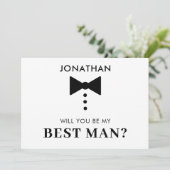 オーダーメイド ベストマン プロポーズ 現代風タキシード 招待状 (スタンド正面)