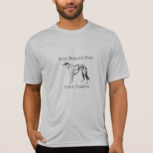 オーダーメイド ベスト ボルゾイ パパ Tシャツ (正面)