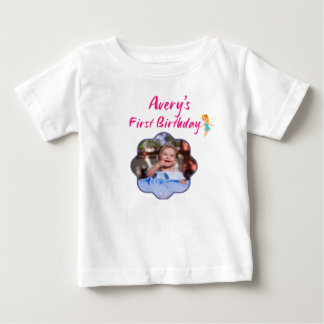 オーダーメイド ベビーガール 1歳の誕生日Tシャツ | ベビーTシャツ