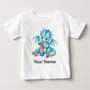 オーダーメイド ベビードラゴン ブロック おもちゃ 子供用 ベビーTシャツ