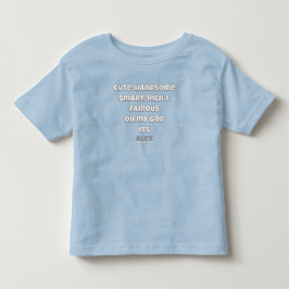オーダーメイド ベビーボーイTシャツ 面白いギフト トドラーTシャツ