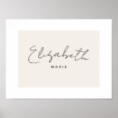 オーダーメイド ベビー名 入り ミニマル ニュアンス ウォールアート (正面)