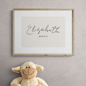 オーダーメイド ベビー名 入り ミニマル ニューラル ネーム プレート 赤ちゃん 名前 アート ポスター