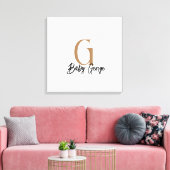 オーダーメイド ベビー モノグラム キャンバス プリント - ユニセックス ミニマル (インサイチュ (リビング))