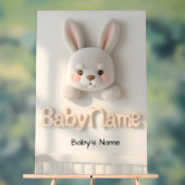 オーダーメイド ベビー 名前 ウォールアート – かわいい動物の保育園 アクリルサイン (ニュートラル)
