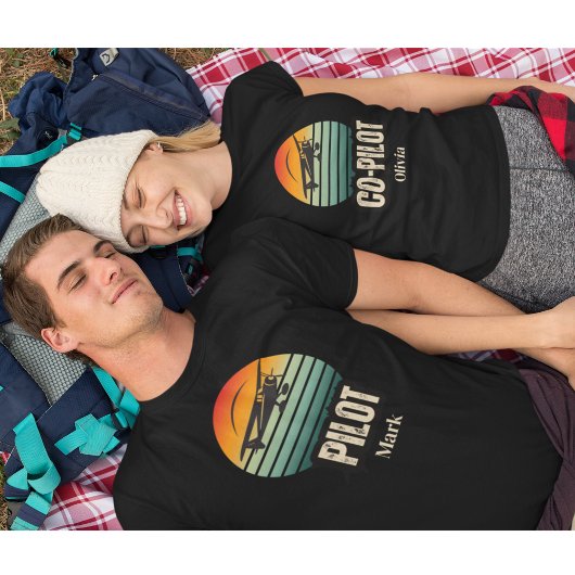オーダーメイド ペア パイロット 夕焼け Tシャツ