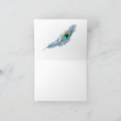 オーダーメイド　ペコックの青い羽根　ウェディング　サンクス サンキューカード (内部)