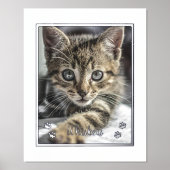 オーダーメイド ペットの写真入り かわいい猫グッズ 箔ポスター (正面)
