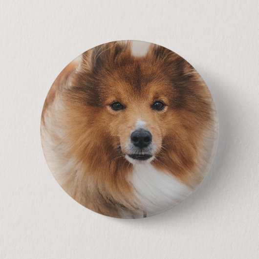オーダーメイド ペットの犬 愛好家 写真 缶バッジ (正面)