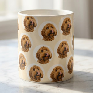オーダーメイド ペットの顔柄 オリジナル 犬の写真 コーヒーマグカップ