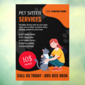 オーダーメイド ペットシッター サービス 窓用ステッカー ウィンドウサイン (シート3)