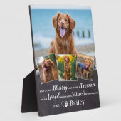 オーダーメイド ペットロス 犬 追悼 記念 4枚写真 フォトプラーク (側面)