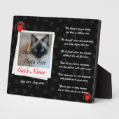 オーダーメイド ペット猫 写真と詩 記念 フォトプラーク (側面)