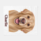 オーダーメイド ペット ペン ポートレート ブランケット (正面(横))