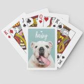 オーダーメイド ペット 犬 名前 写真 トランプ (裏面)