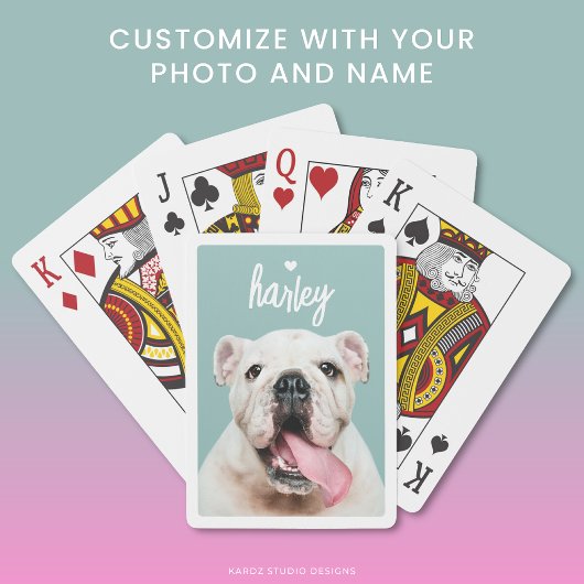オーダーメイド ペット 犬 名前 写真 トランプ