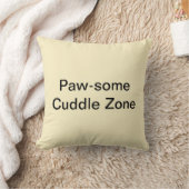 オーダーメイド ペット 猫 面白い 引用文 クリーム色 クッション (ブランケット)