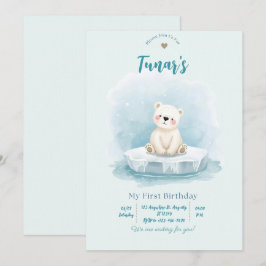 オーダーメイド ホッキョクグマ 誕生日 インビテーション