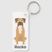 オーダーメイド ボクサー犬 キーチェーン 名前入りギフト (裏面)