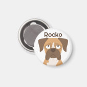 オーダーメイド ボクサー犬 マグネット ボクサー犬 名前入り (正面/裏面)