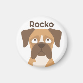 オーダーメイド ボクサー犬 マグネット ボクサー犬 名前入り