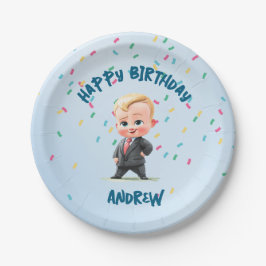 オーダーメイド ボスベイビー 誕生日紙皿 ペーパープレート