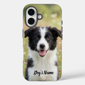 オーダーメイド ボーダーコリー 写真入り 名前入り iPhone 16ケース