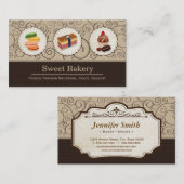 オーダーメイド マカロン チョコレート カップケーキ専門店 名刺 (正面/裏面)
