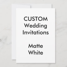 オーダーメイド マットホワイト 結婚式招待状 5"x7"