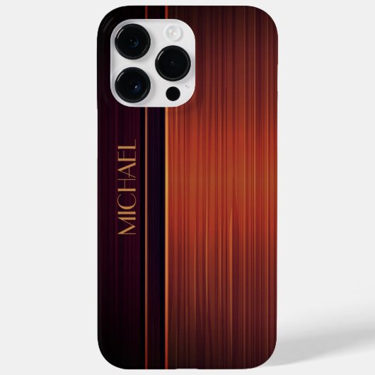 オーダーメイド マホガニー テクスチャー 名前入り Case-Mate iPhoneケース (裏面)